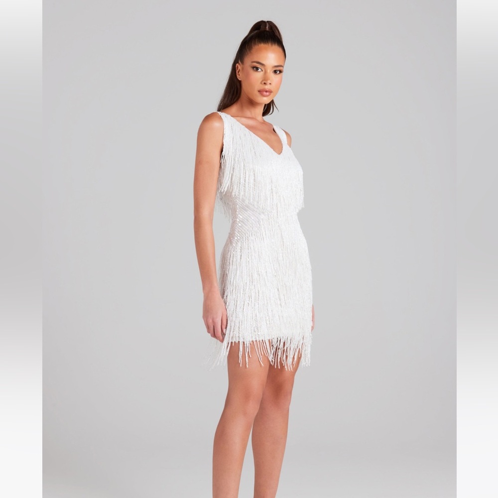 Nadine Merabi Bridal Sadie Fringe Dress
